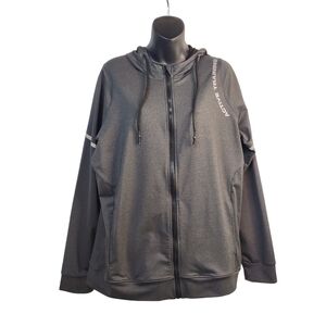 MAXERIA Men's Athletic Zip Up Hoodie Running Dry Fit Jacket Sz L